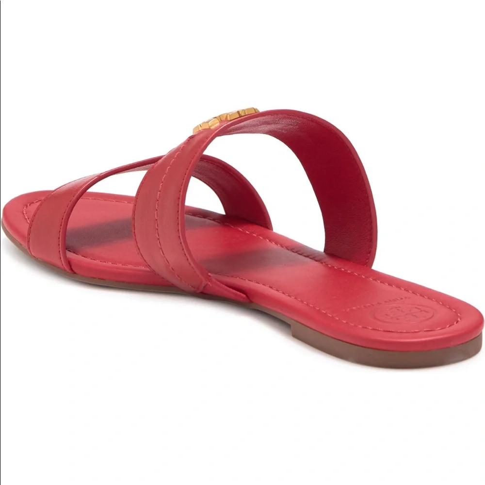 🔥🔥TORY BURCH Everly Leather Slide sandal
